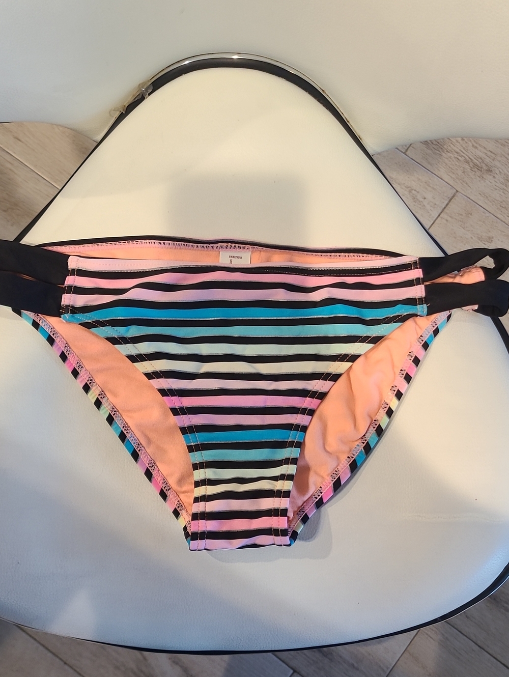 Arizona Jean Company Muiltcolored Striped Bikini Bottoms